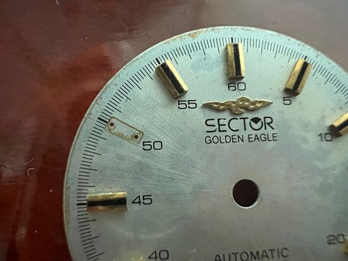 🔴 SECTOR Golden Eagle orologio 100 metri QUADRANTE da revisionare parti vintage