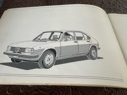 Alfasud super Livret Voiture Utilisation Entretien Italien Original Vintage