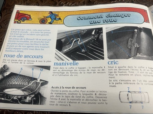 Renault 18 Booklet Car Use and Maintenance Tongue French Original Vintage