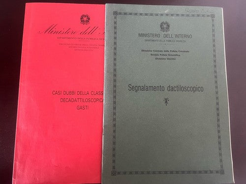 🔴 Kriminalpolizei 1988 Bücher und Akten zur Daktyloskopie FINGERABDRUCK-Ministerium 