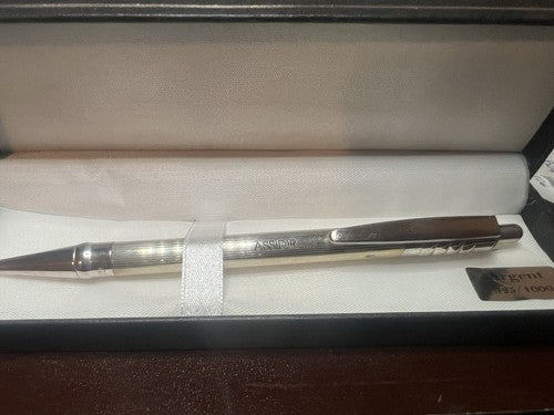 🔴 GIULIA SCHMID penna sfera ARGENTO 925 massiccio pulsante a scatto scrive