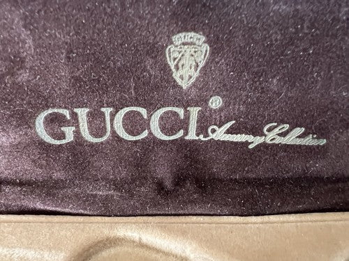 Gucci-Schlüsselanhänger in Schachtelform, braunes Plüschfutter (siehe Foto), Vintage 1980 