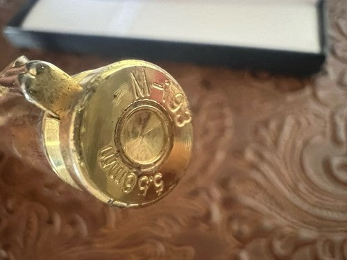 🔴 Penna sfera fucile RAIN HUNTER metallo e legno con bossolo scrive vintage