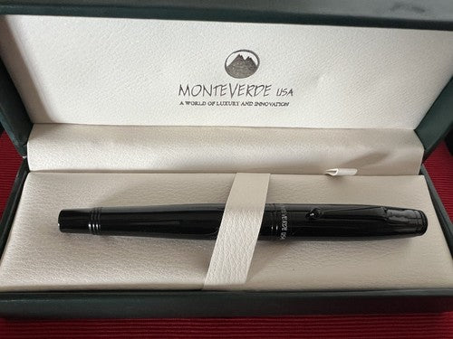 Monteverde Stylo-Plume Stylo à Plume Laque Noire Invincia M Écrit Que Nouvelle 