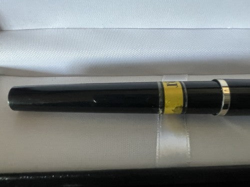 🔴 PILOT penna stilografica nera pennino F profili dorati scrive vintage 1970