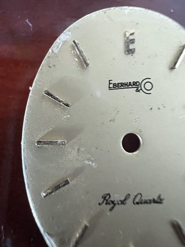 Eberhard Cadran Montre Royal Quarz De Examen Pièces Vintage 