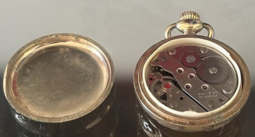 Mortima Montre Poche Femme Remontage Manuel Ciselé D'Or Fonctionne Vintage