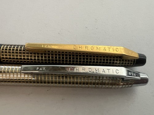 Chromatic Pens Sphere Gold And Chrome Multi Colour Two Colours Vintage