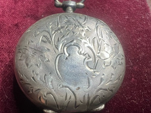 Montre Poche Argent 800 Femme Levier-Dos De Examen Pièces Style Vintage