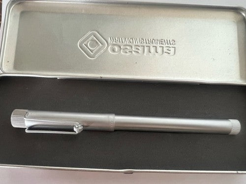 🔴 OSAMA penna sfera roller alluminio con scatola e contro scatola