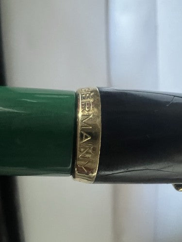 🔴 PELIKAN Füllfederhalter grün schwarz MK10 Kolbenkappe beschädigt 1 