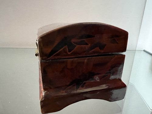 Boîte à Bijoux Chinoise Bois Plume Et Coffret Trésor Trousse Vintage 6