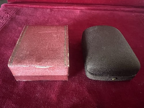 🔴 Vintage Earring Boxes Jewelry Case Lot of 2 PIECES 