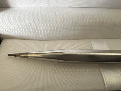 🔴 VIBERTI Druckbleistift aus verchromtem Metall mit Vintage-Mine 