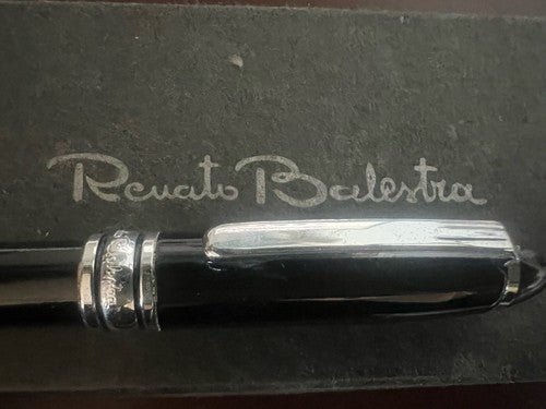 Renato Balestra Pen Sphere Corpo Black Lacquer With Pencil Case Vintage