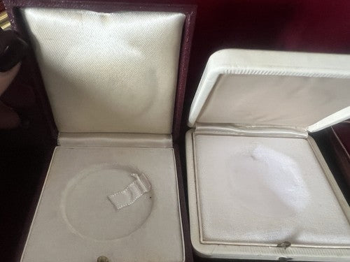 Vatican Boxes Coins Medals Leather Emblem Popes Cases Stock 3