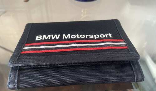 🔴 BMW portafoglio unisex MOTORSPORT ITALIA nero e rosso da collezione vintage
