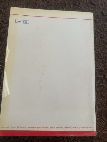 Citroen BX 11-14-16 Booklet Car Use and Maintenance Original Vintage