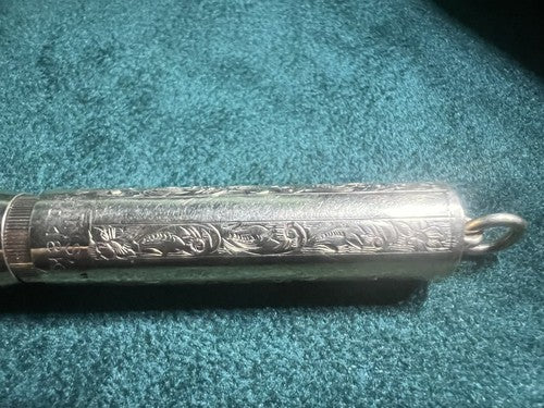 🔴 UHLMANN'S ETERNO matita retrattile aminata oro ciondolo chatelaine antica