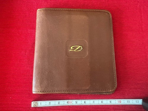 🔴 DUPONT portafoglio uomo pelle marrone porta banconote carte credito tascabile
