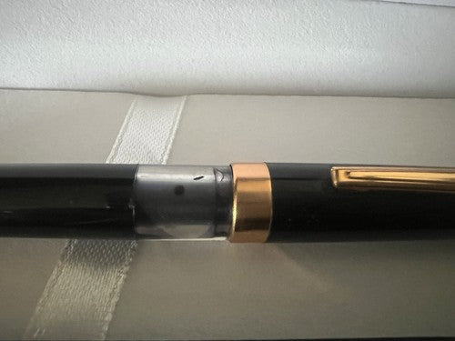 🔴 MARKSMAN penna stilografica nera profili dorati a cartuccia scrive vintage