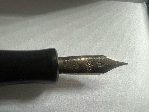 🔴 ALSTER Füllfederhalter aus Zelluloid mit Kolbenkorken und 6D-Feder, Vintage 