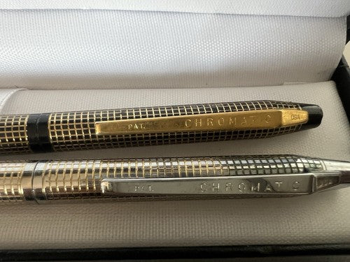 Chromatic Pens Sphere Gold And Chrome Multi Colour Two Colours Vintage