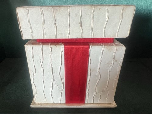 🔴 OMEGA box scatola orologio polso astuccio cofanetto con nastro rosso