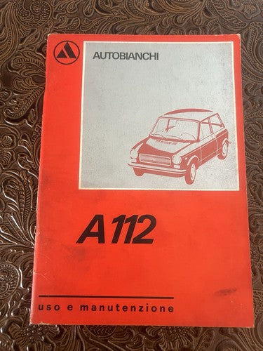 Autobianchi A 112 Lancia Booklet Car Use Maintenance Original Vintage