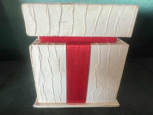 🔴 OMEGA box scatola orologio polso astuccio cofanetto con nastro rosso