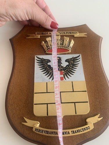 🔴 CREST MILITARE scudo legno vintage 3 Gruppo Missili Volturno