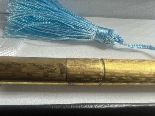 🔴 Penna stilografica ottone leva funziona e SCRIVE vintage del 1920