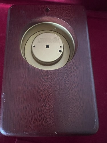 BARIGO Thermometer Mechanical With Porthole Brass And Stand Wood 