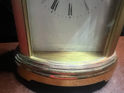 🔴 KIENZLE orologio cappuccina da scrivania ottone funzion quarzo h16 cm vintage