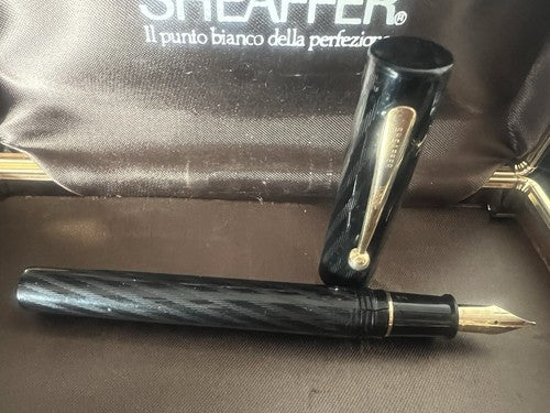 🔴 SHEAFFER penna stilografica No Nonsense nera a cartuccia pennino M vintage