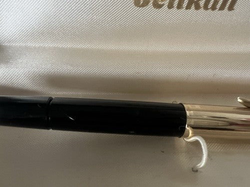 🔴 PELIKAN penna stilografica P1 nera cappuccio laminato pennino ORO vintage '59
