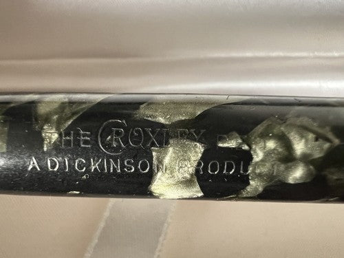 🔴 THE CROXLEY penna stilografica Dickinson pennino ORO marmorizzata antica 1950