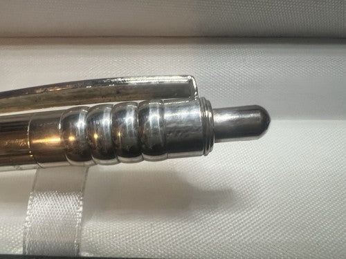 Giulia Schmid Stylo-Plume Sphère Argent 925 Massif Bouton Automatique Écrit