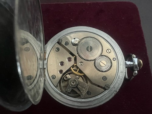 🔴 REGA orologio tasca uomo carica manuale fondello millerighe funziona vintage