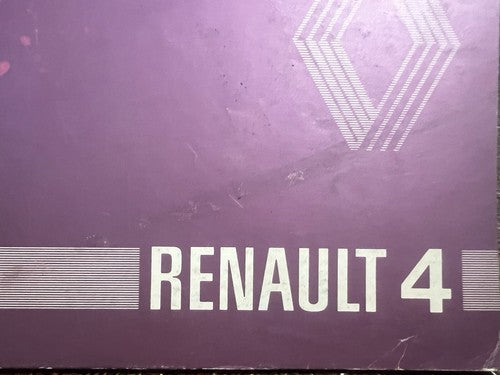Renault 4 Anleitung Auto Nutzung und Haltung Sprache Deutsche Original Vintage 