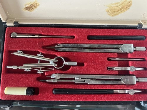 🔴 ATLAS compasso disegno tecnico astuccio completo SG 43 vintage