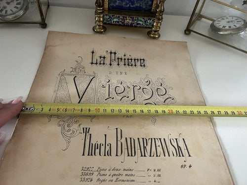 Le Priere D'Une Vierges Parti Musical Thecla Badarzewska Milano Début 900