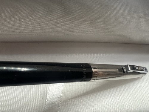 🔴 SHEAFFER's penna sfera nera cromata clip a scatto vintage