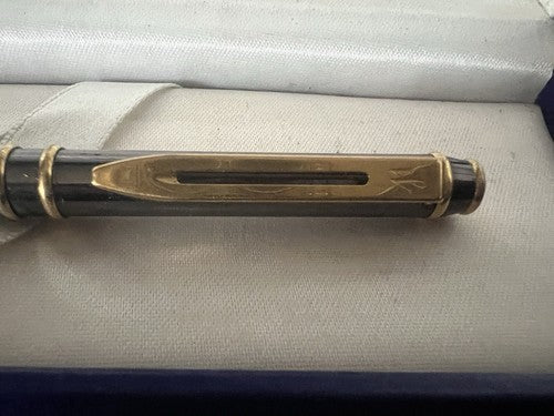 Waterman Pen Sphere Lacquer Laureat Mka Barrel Shotgun Chrome Gold