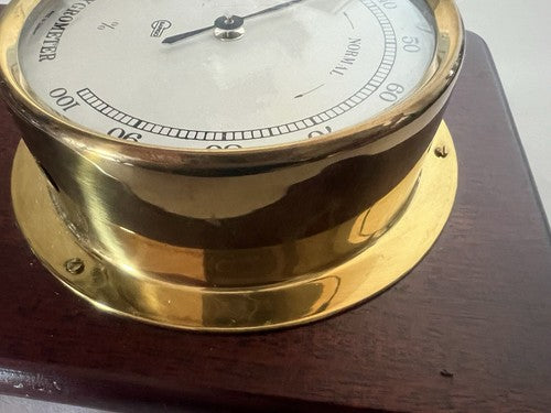 BARIGO Hygromètre de Precision Humidité Mécanicien Avec Hublot Et Stand Bois 