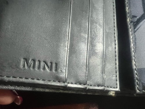 🔴 MINI portafoglio unisex GRIGIO logo auto da collezione vintage