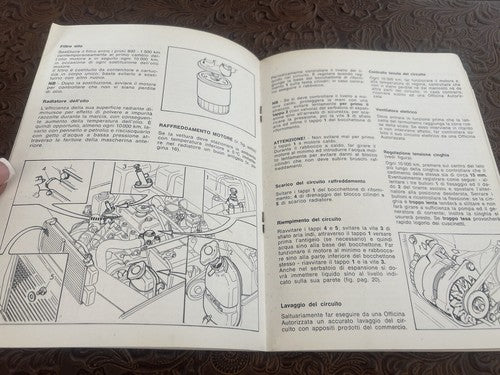 Mini Booklet Car Use Maintenance Of Tommaso Italian Original Vintage
