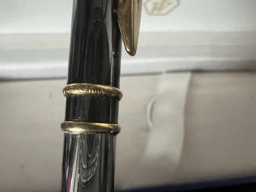 🔴 WATERMAN penna sfera lacca Laureat MKA canna fucile cromata profili dorati