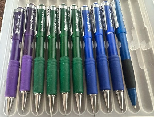 Pentel Pencil Mechanical Twist Erase Mine 0,5 Pencils Verdi-Viola-Blu Stock