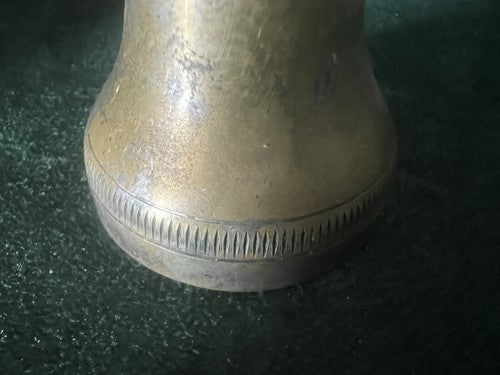 🔴 Glocke aus Metall, Lilienmotiv, Florenz, 4,2 cm hoch, 7,5 cm breit, Vintage 